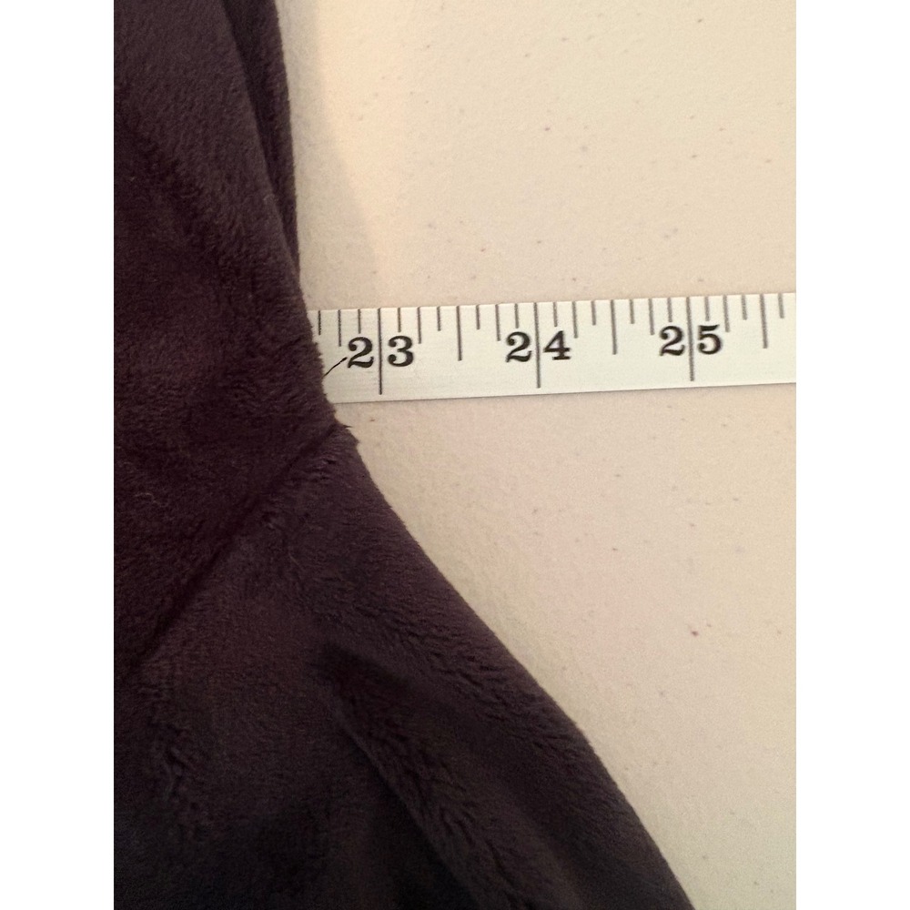 Reebok Luxe Fur Jacket Womens Medium Black Full Zip Velour Relaxed REW254OW02003 - Picture 7 of 8